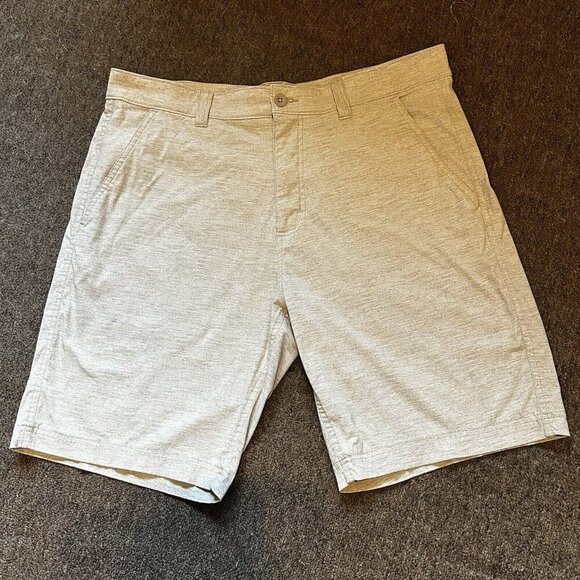 Men's Eddie Bauer Travex Shorts Golf Khaki Stretch Pocket Horizon Guide Size 35 - Picture 1 of 11